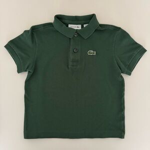 Lacoste-  Kids Petit Piqué Green Polo, Size 3Y